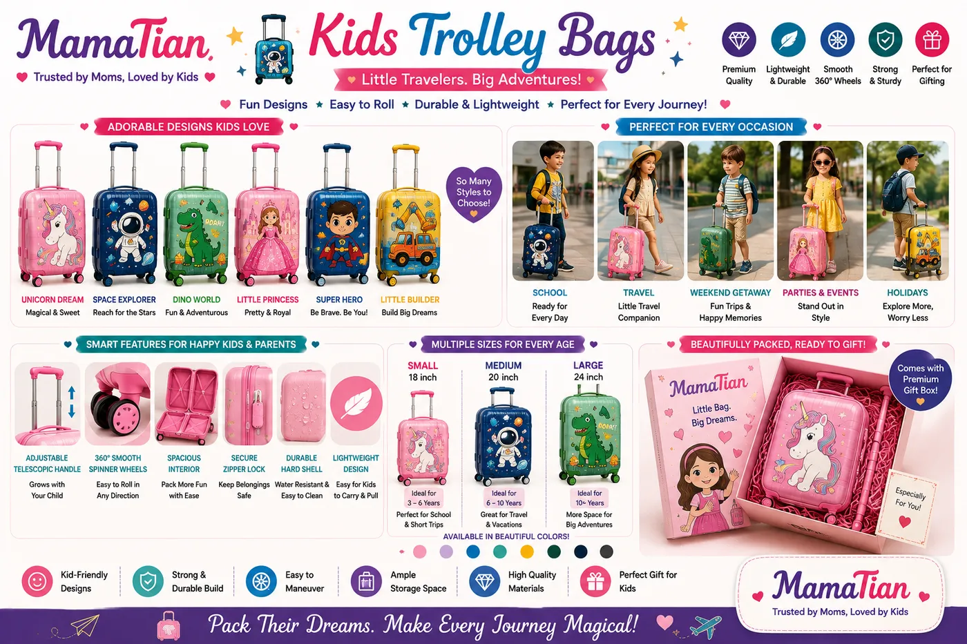 Kids Trolley Bags